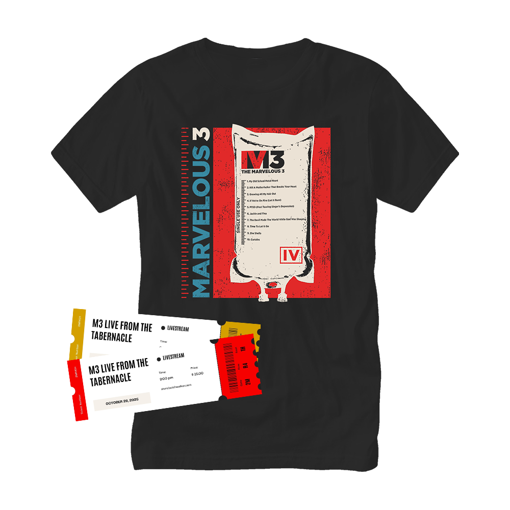 Marvelous 3 IV Album T-Shirt + Live From The Tabernacle Livestream Bundle