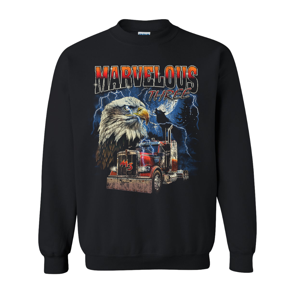 Eagle Truckstop Black Crewneck